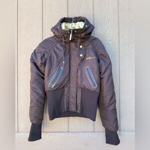 Y2K Rare Vintage Nelly’s Apple Bottoms Coat - Bling Gold Accents Down Size Large